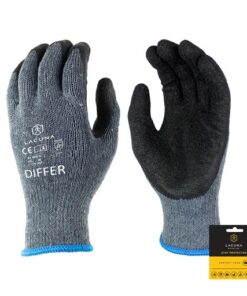 DIFFER Latex bevonatú kesztyű szürke 10-es méretben