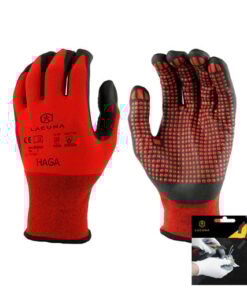 Nitril bevonatú kesztyű HAGA piros