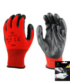 Nitril bevonatú kesztyű TISA vörös