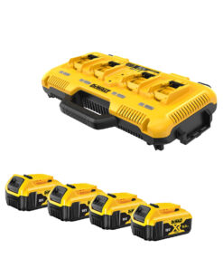 DeWalt DCB104P4-QW Vierfach-Schnellladegerät mit 4x 5Ah XR Akkus
