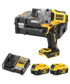 DeWalt DCF891P2T-QW 18V 1/2″ Hogring Bürstenloser Akku-Drehschlagschrauber mit 2x 5Ah Akkus, Ladegerät und Koffer