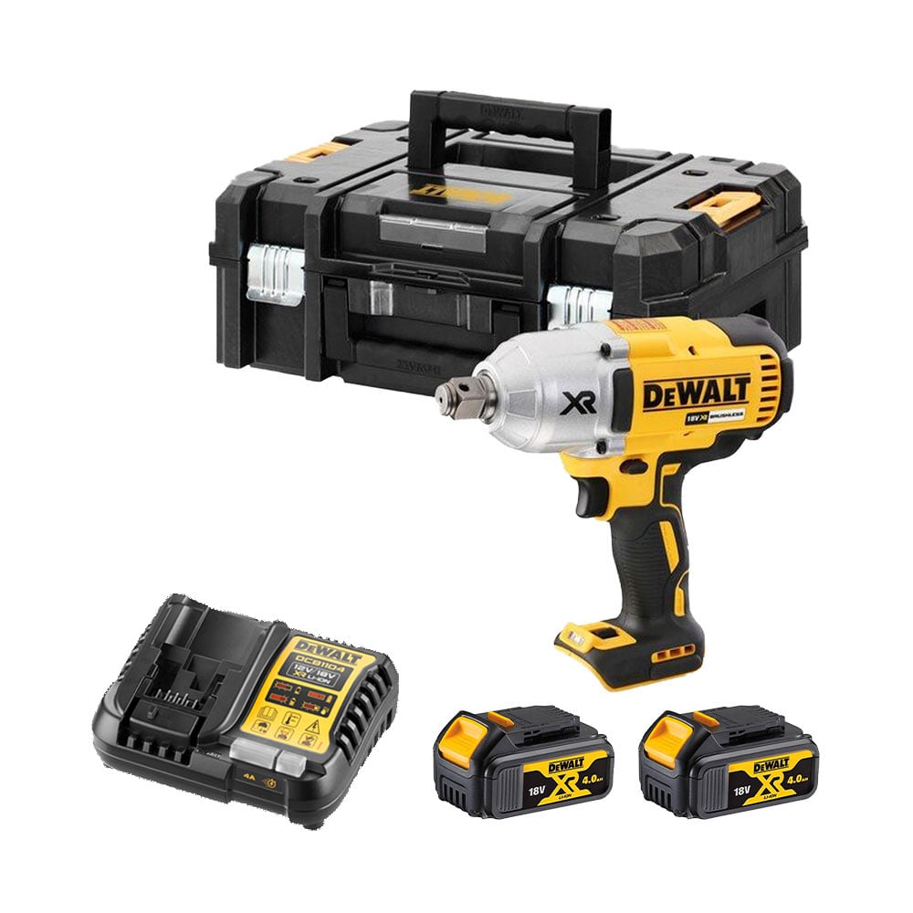 DeWalt DCF897M2-QW 18V XR Bürstenloser Akku-Schlagschrauber 3/4″ mit 2x 4Ah Akkus, Ladegerät und Koffer DeWalt DCF897M2-QW 18V XR Bürstenloser Akku-Schlagschrauber 3/4″ mit 2x 4Ah Akkus, Ladegerät und Koffer