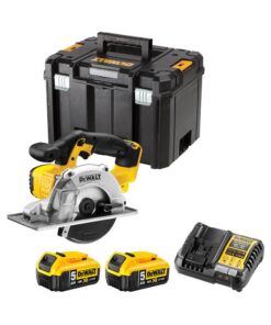 DeWalt DCS373P2-XJ 18V Akku-Metallkreissäge mit 2x 5 Ah Akkus, Ladegerät und Koffer