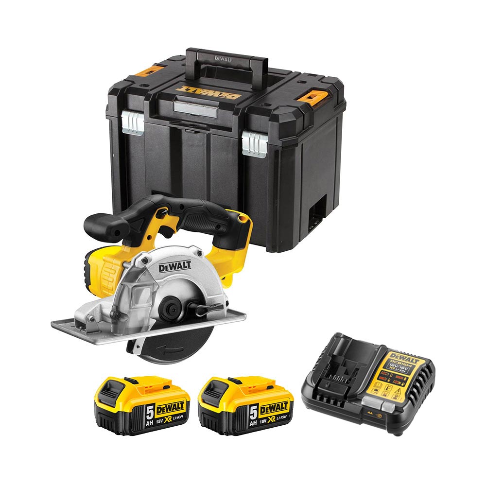 DeWalt DCS373P2-XJ 18V Akku-Metallkreissäge mit 2x 5 Ah Akkus, Ladegerät und Koffer DeWalt DCS373P2-XJ 18V Akku-Metallkreissäge mit 2x 5 Ah Akkus, Ladegerät und Koffer