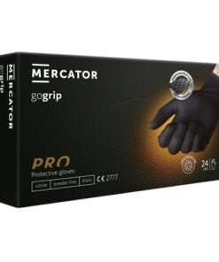 Eldobható kesztyű MERCATOR GOGRIP PRO púdermentes fekete