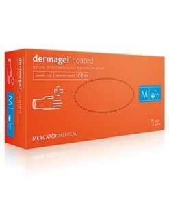 Eldobható latex kesztyű DERMAGEL BEVONATtal