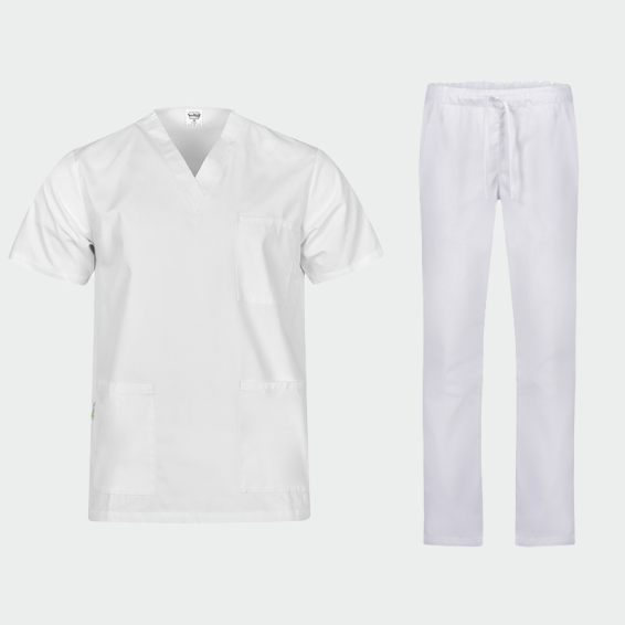 COLOMBO Unisex Orvosi Munkaruha Garnitúra, Fehér COLOMBO Unisex Orvosi Munkaruha Garnitúra, Fehér