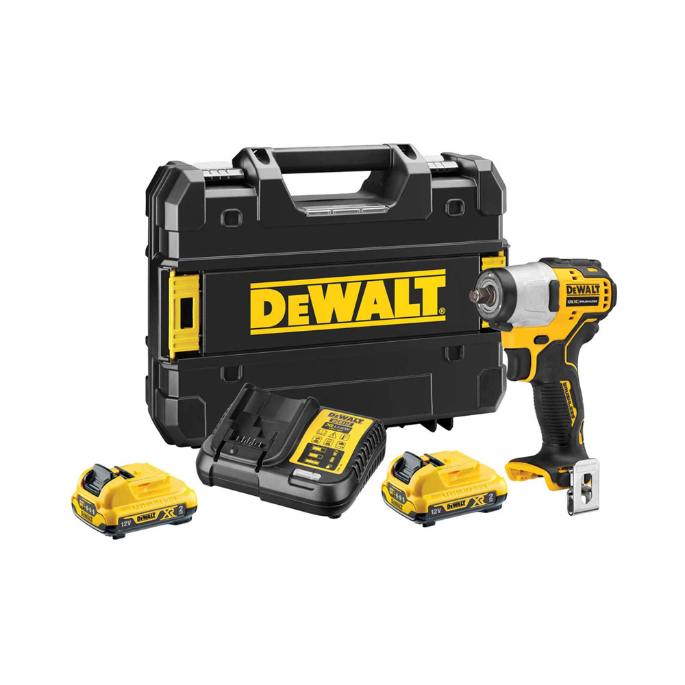 DeWalt DCF902D2 12V Akku-Schlagschrauber mit 2x 2Ah Akkus, Ladegerät und Koffer DeWalt DCF902D2 12V Akku-Schlagschrauber mit 2x 2Ah Akkus, Ladegerät und Koffer