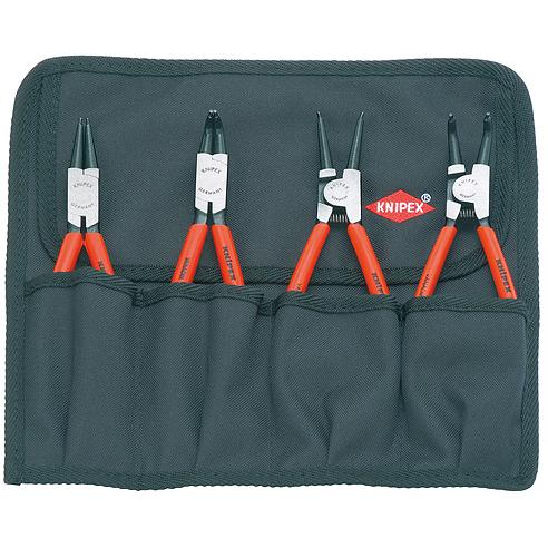 Knipex 4 részes biztosítógyűrű fogó készlet szerszámtekercsben
