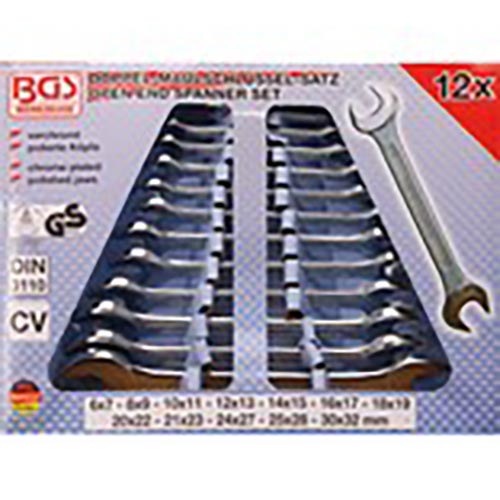 BGS Kombinált villáskulcs készlet, 6-22 mm, 12 részes Pro+