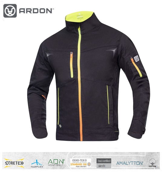 Ardon CREATRON Slim Fit Munkavédelmi Kabát, Fekete