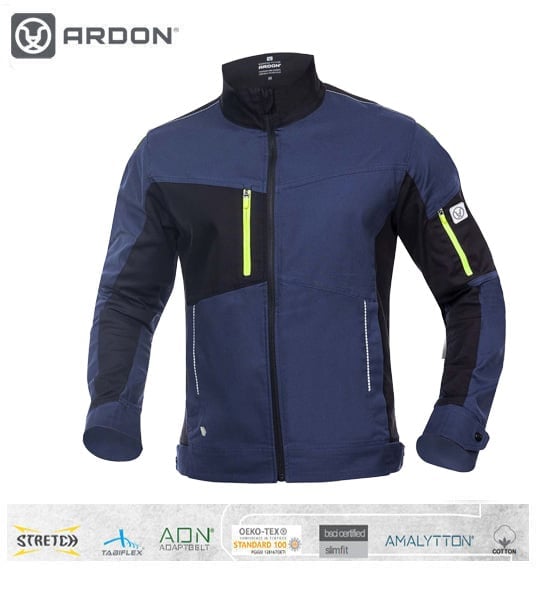 Ardon 4XSTRETCH Munkakabát – Fehér, 250g/m² Pamut/Elasztán