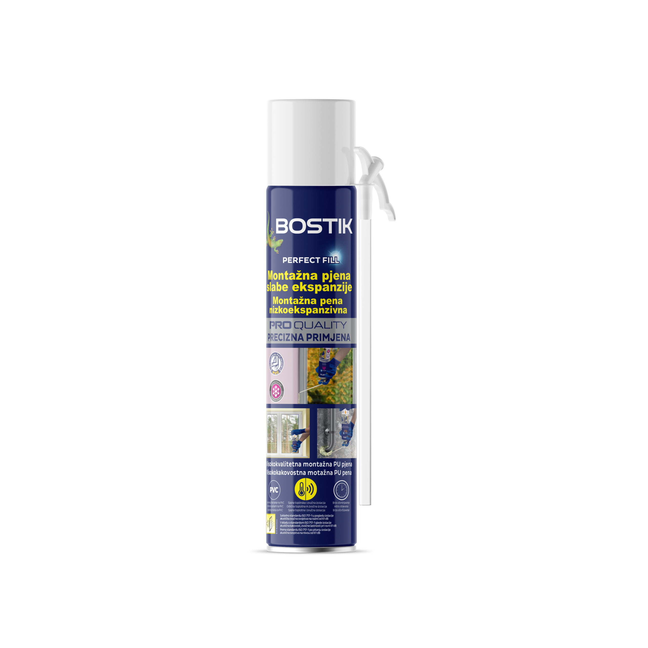 Bostik Alacsony Tágulású PUR Szerelőhab Pisztolyhoz, 750 ml Bostik Alacsony Tágulású PUR Szerelőhab Pisztolyhoz, 750 ml