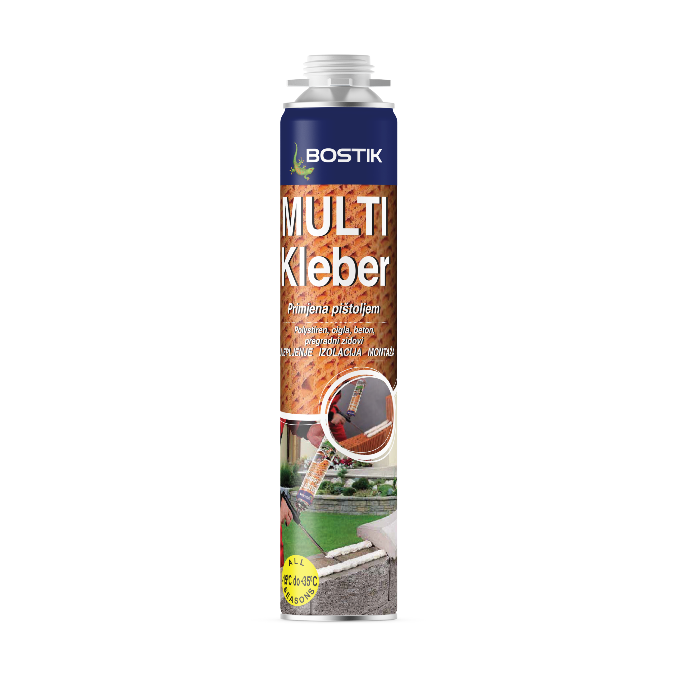 Bostik Multi Kleber Gun 750ml Pisztolyos Többfunkciós PU Ragasztóhab Bostik Multi Kleber Gun 750ml Pisztolyos Többfunkciós PU Ragasztóhab