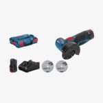 Bosch GWS 12V-76 akkus sarokcsiszoló, 2x3,0Ah akkuval, L-Boxx