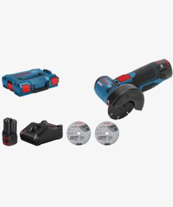 Bosch GWS 12V-76 akkus sarokcsiszoló, 2x3,0Ah akkuval, L-Boxx