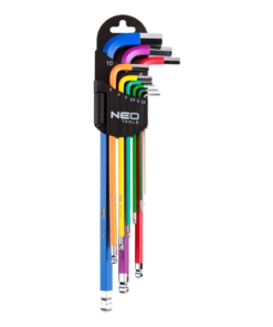NEO TOOLS Imbuszkulcs Készlet, Gömbfejű, 1.5-10 mm, 9 részes