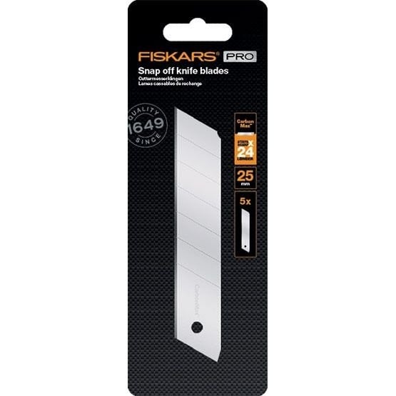 Fiskars CarbonMax 25mm Skalpel Penge, 5 darabos csomag