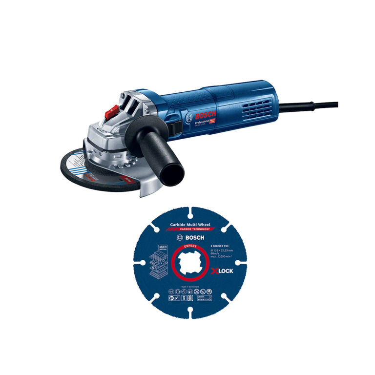 Bosch GWS 9-125 S sarokcsiszoló, 900W, 125mm, X-LOCK, fordulatszám-szabályozással + Carbide Multiwheel