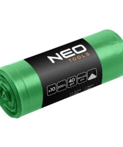120 literes zöld hulladékzsák behúzó szalaggal, 40 mikronos, 10 db