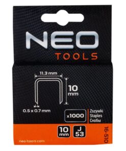 NEO TOOLS J típusú kapcsok, 10 mm, 1000 db