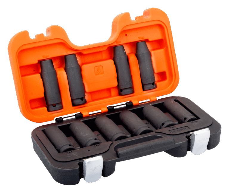 Bahco Ütvecsavarozó Dugókulcs Készlet, 1/2", Hosszú, 10-19 mm, 10 részes