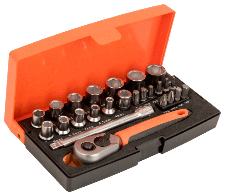 Bahco B-SL25 1/4" Dugókulcs Készlet, 25 részes, 6 lapú
