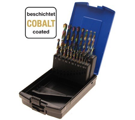 Makita HSS-Co Fémfúró Készlet, 1-10 mm, 0,5 mm Lépésköz, 19 részes