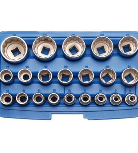 BGS Dugókulcs Készlet 1/2", 8-36 mm, 12-lapú, 21 részes