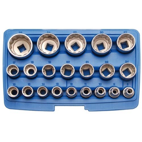 BGS Dugókulcs Készlet 1/2", 8-36 mm, 12-lapú, 21 részes