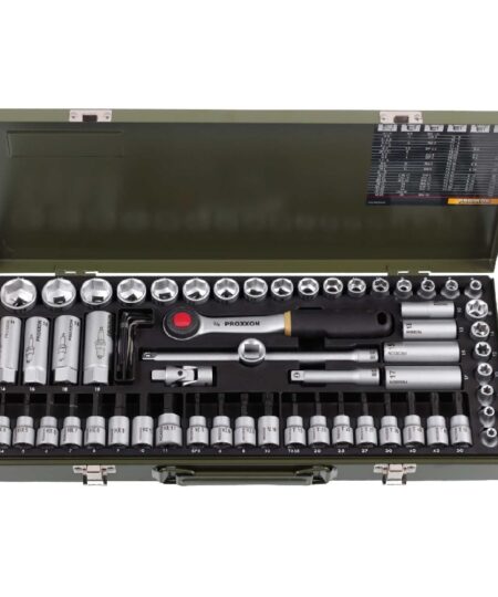 Proxxon PX23112 3/8″ 65 részes dugókulcs készlet 6-24 mm