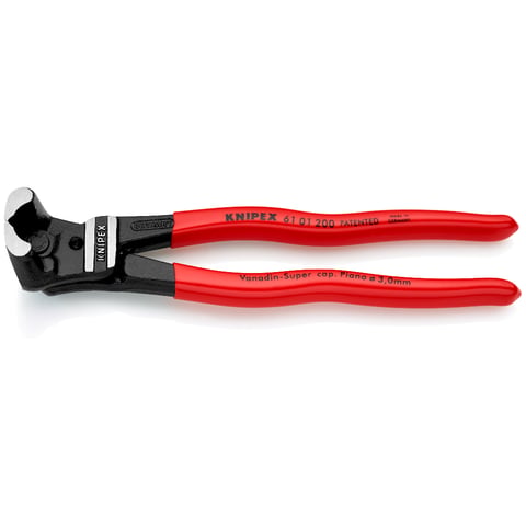 Knipex 61 01 200 Erőátviteli Homlokcsípő Fogó, 200 mm, 64 HRC