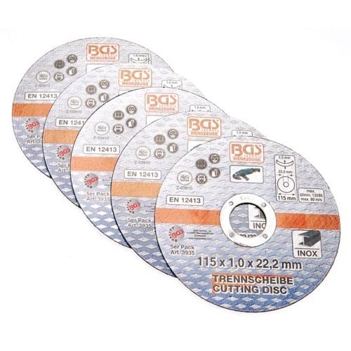 BGS Inox Vágótárcsa 115x1,0x22,2 mm, 5 db