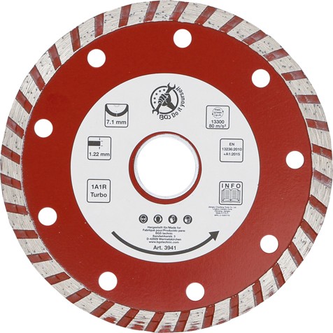 BGS Gyémánt Vágótárcsa 115mm TURBO Építőanyagokhoz