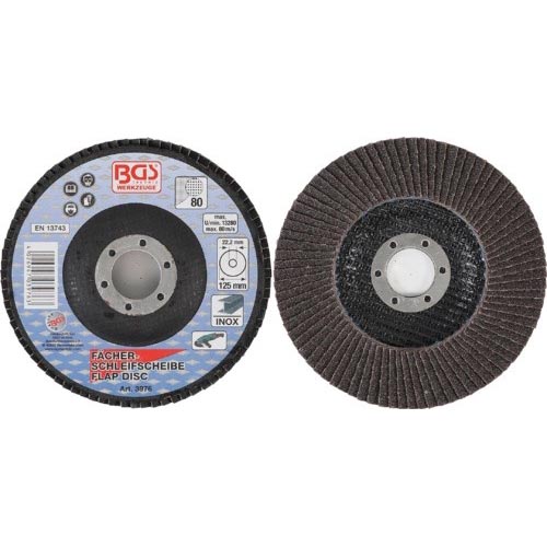 Lamellás csiszolótárcsa Inoxhoz 125 mm K80 Lamellás csiszolótárcsa Inoxhoz 125 mm K80