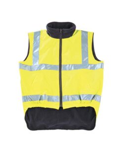 Jól láthatósági mellény, sárga, megfordítható, M-XXXL