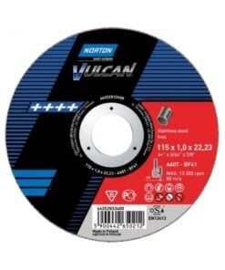 Norton VULCAN Vágótárcsa 115x1.6x22.23 mm Fémhez és Inoxhoz