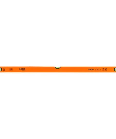 NEO TOOLS S 300 alumínium vízmérték, 3 libellás, 120 cm