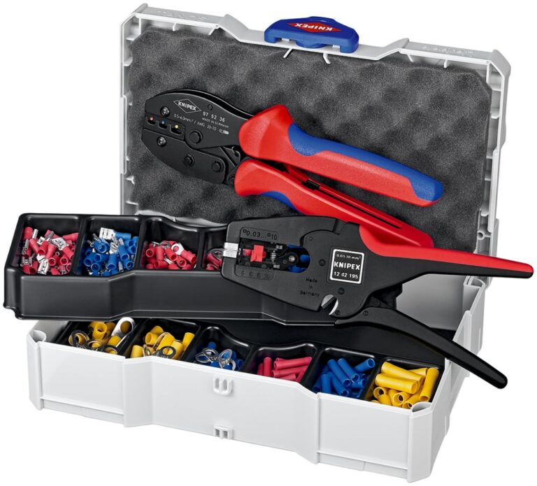 Knipex 97 90 22 Villanyszerelő Szerszámkészlet Kábelcsupaszolóval és Préselő Fogóval, Systainer Kofferben