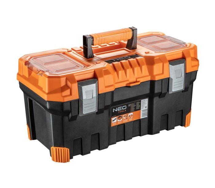 NEO TOOLS 22" Szerszámosláda kivehető tálcával, 55,4 cm