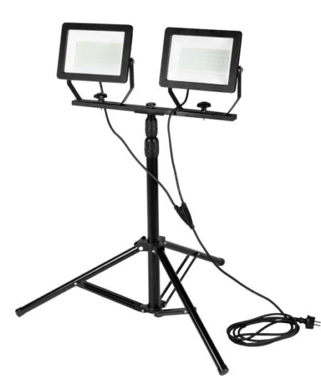 NEO TOOLS Dupla LED Reflektor 2x100W, 8500lm, IP65, 1.8m Állvánnyal