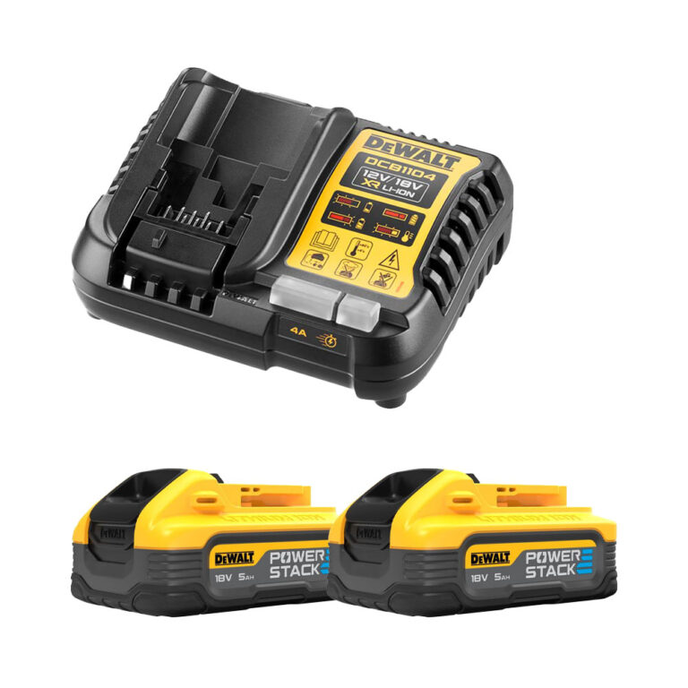 DeWalt DCB1104H2 18V Akkumulátor és Töltő Szett 2x 5 Ah POWERSTACK Akkuval