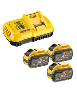 DeWalt DCB118Y3-QW 18V/54V FLEXVOLT Akkumulátor és Gyors Töltő Szett (3x 12Ah Akku)