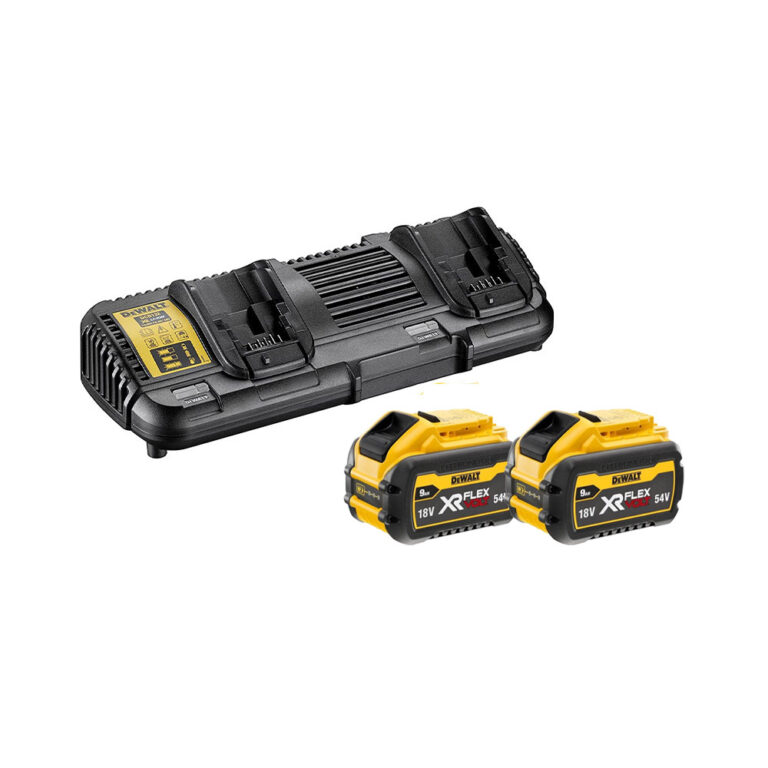 DeWalt DCB132X2 XR FLEXVOLT Akkumulátor Töltő Szett 2x 9 Ah (54V) Akkuval
