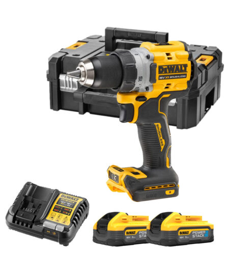 DeWalt DCD805H2T-QW 18V Akkus Ütvefúró-csavarozó 2x 5Ah POWERSTACK Akkuval és Kofferrel