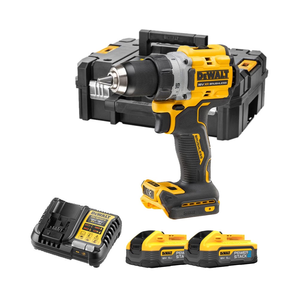 DeWalt DCD805H2T-QW 18V Akkus Ütvefúró-csavarozó 2x 5Ah POWERSTACK Akkuval és Kofferrel DeWalt DCD805H2T-QW 18V Akkus Ütvefúró-csavarozó 2x 5Ah POWERSTACK Akkuval és Kofferrel