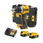 DeWalt DCD800P2T-QW 18V Akkus Fúró-csavarozó 2x 5 Ah Akkuval és TSTAK Kofferrel