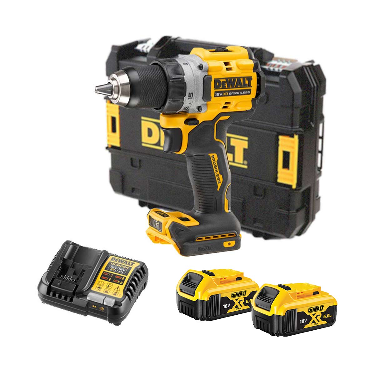 DeWalt DCD800P2T-QW 18V Akkus Fúró-csavarozó 2x 5 Ah Akkuval és TSTAK Kofferrel DeWalt DCD800P2T-QW 18V Akkus Fúró-csavarozó 2x 5 Ah Akkuval és TSTAK Kofferrel