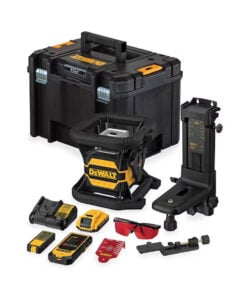 DeWalt DCE080D1RS-QW 18V Rotációs Lézer Szett (2Ah Akkuval, TSTAK Kofferben)