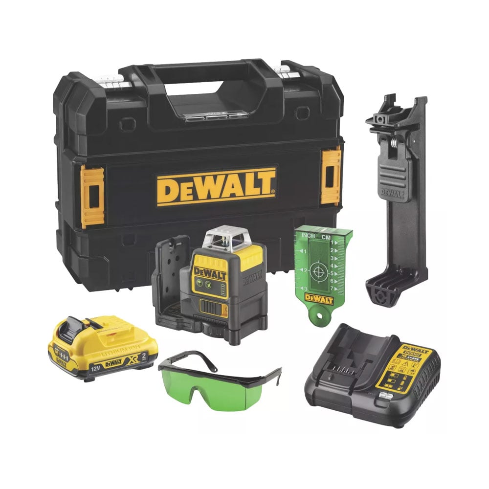 DeWalt DCE0811D1G Akkus 360°-os vonallézer 10,8V 2Ah akkuval, TSTAK kofferben DeWalt DCE0811D1G Akkus 360°-os vonallézer 10,8V 2Ah akkuval, TSTAK kofferben